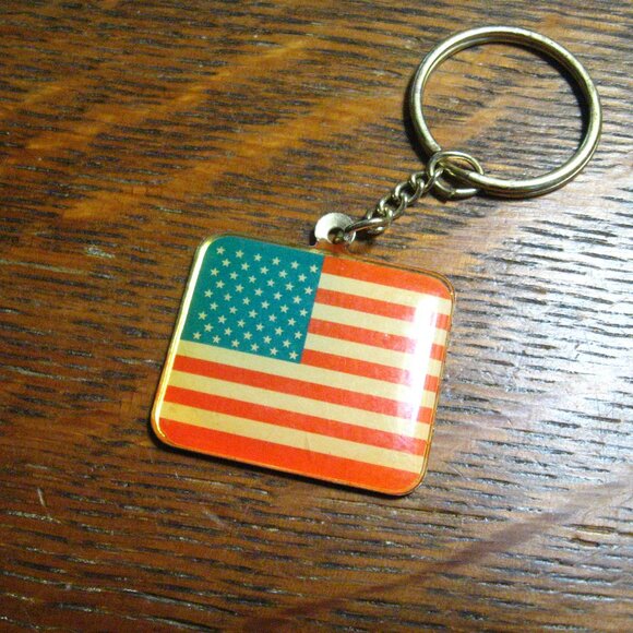 VFW American Flag Vintage Keyring - Picture 2 of 6